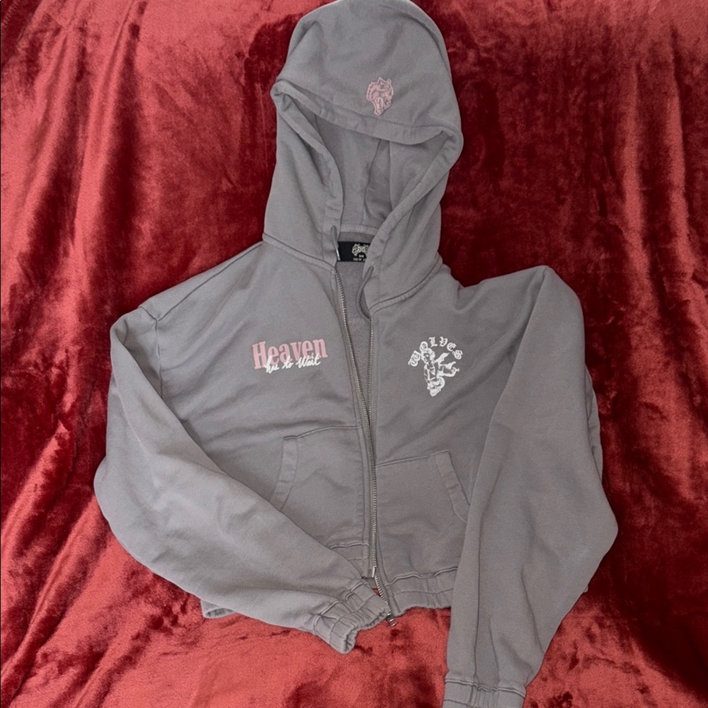 Darc sport Guardian Cherub "Chambers" (Cropped) Zip Hoodie in Dove Gray
M
